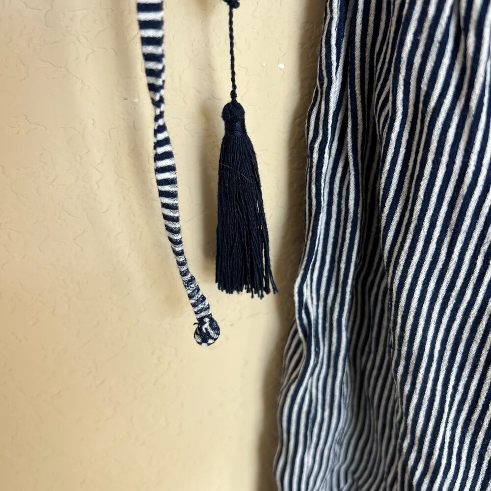 Faithfull The Brand - blue and White Striped Open Back Romper - Picture 6 of 9